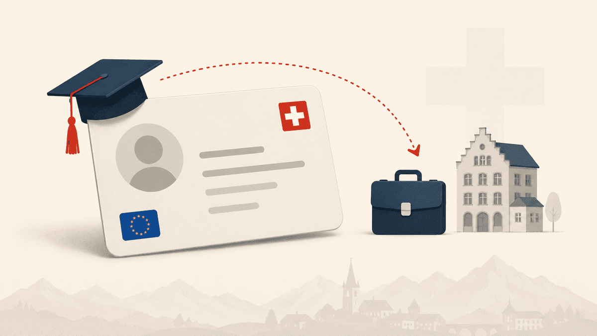 EU/EFTA student moving from a Swiss university degree to a Swiss work permit and job — study to work after graduation